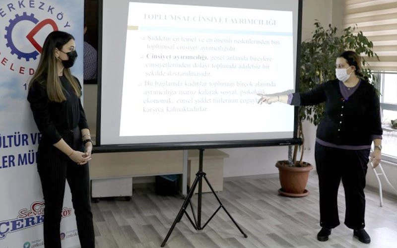 ÇERKEZKÖY BELEDİYESİ’NDEN KADINA KARŞI ŞİDDET SEMİNERİ DÜZENLENDİ