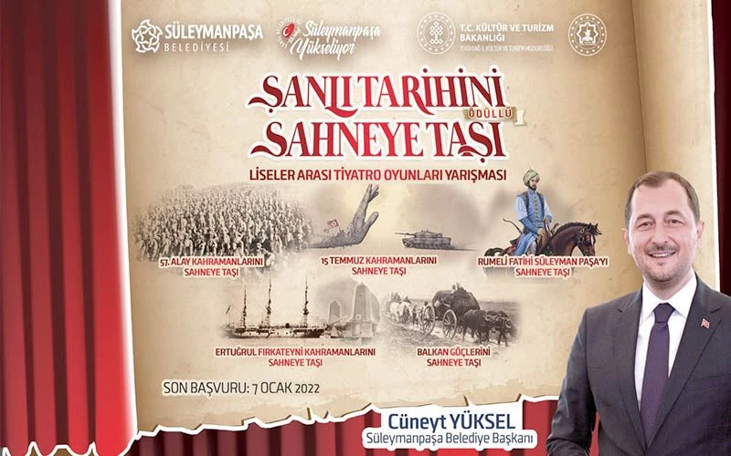 ŞANLI TARİHİNİ SAHNEYE TAŞI TİYATRO YARIŞMASI İÇİN BAŞVURULAR BAŞLADI