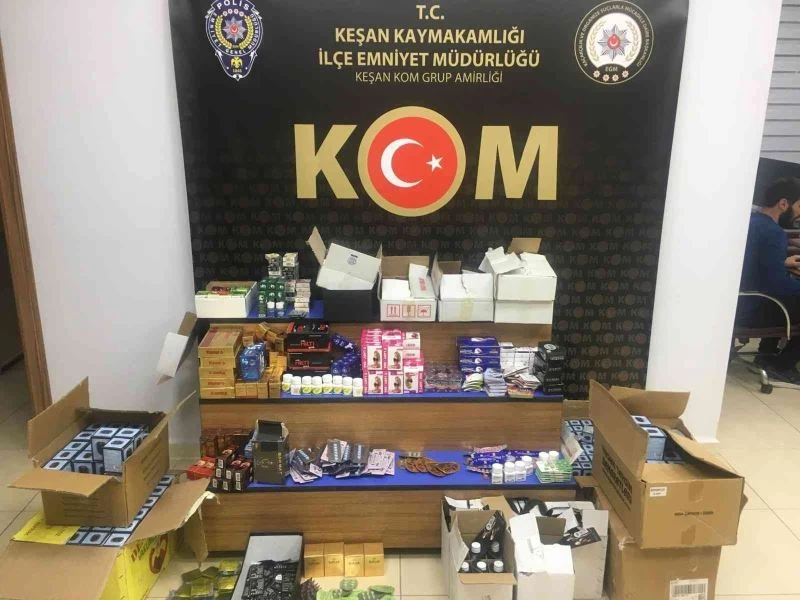 KEŞAN’DA ÇOK SAYIDA CİNSEL İÇERİKLİ ÜRÜN ELE GEÇİRİLDİ