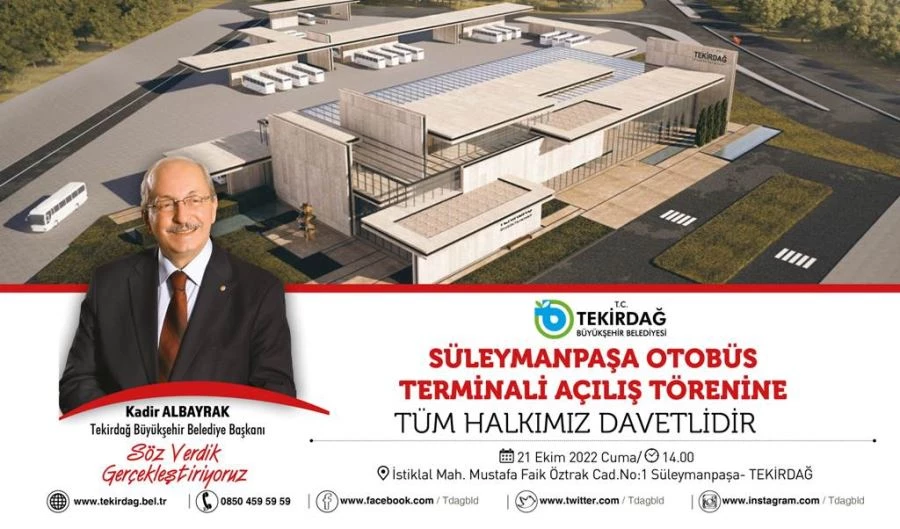 BÜYÜKŞEHİR OTOBÜS TERMİNALİNİ AÇIYOR
