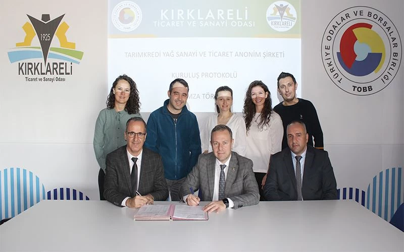 KIRKLARELİ TARIM KREDİ YAĞ SAN. VE TİC. A.Ş.’NİN KURULUŞU İÇİN İMZALAR ATILDI