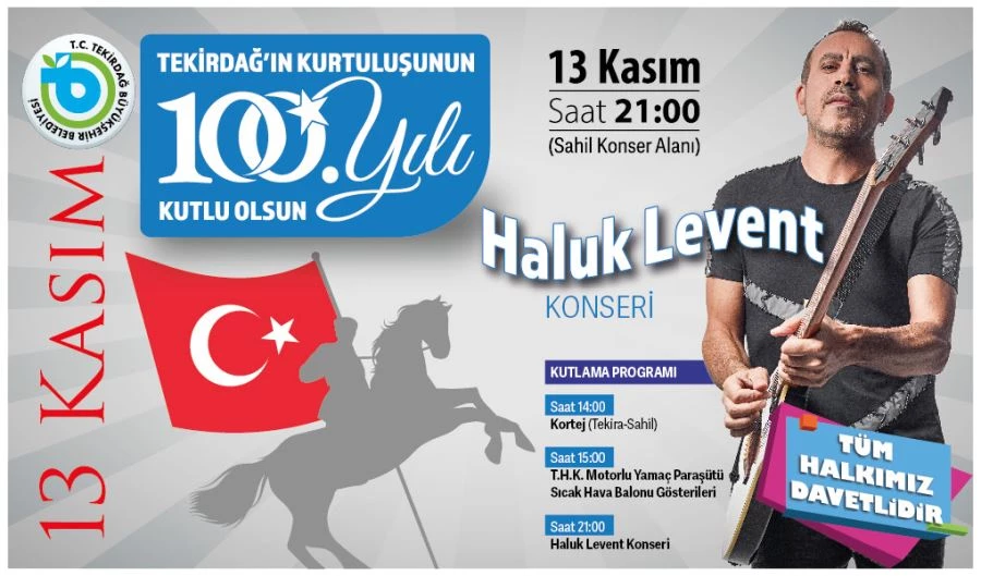 TEKİRDAĞ 13 KASIM’I COŞKUYLA KUTLAYACAK