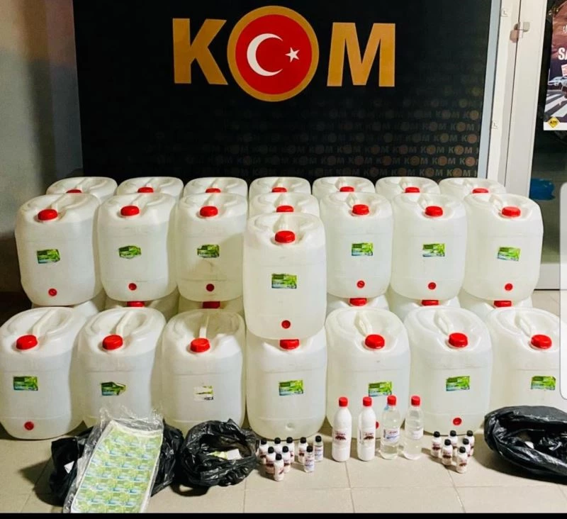 YILBAŞIN ÖNCESİ EMNİYET ALARMDA: BİDON BİDON ETİL ALKOL BULUNDU