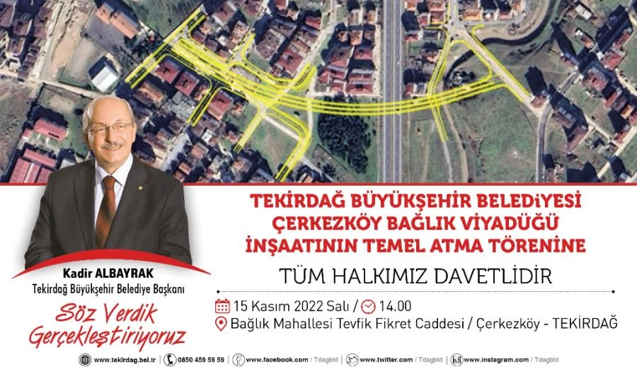 ÇERKEZKÖY BAĞLIK VİYADÜĞÜ’NÜN TEMELİ 15 KASIM’DA ATILACAK