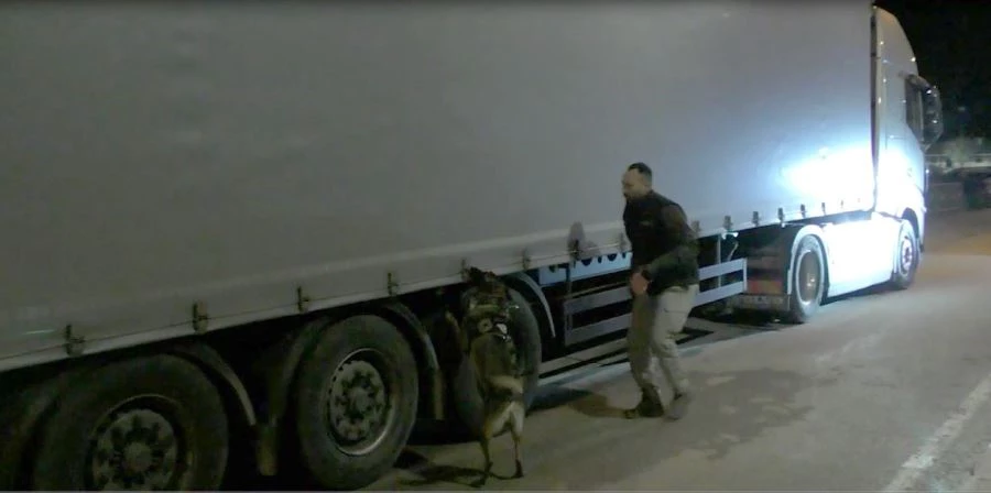 KAPIKULE’DEN YURDA GİRİŞ YAPAN TIRDA 39 KİLO SKUNK ELE GEÇİRİLDİ