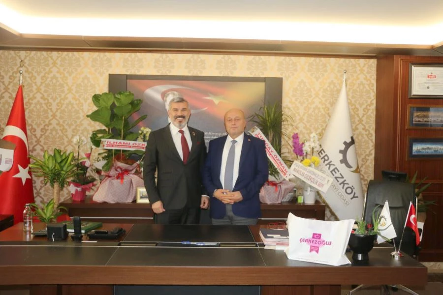 ÇERKEZKÖY BELEDİYE BAŞKAN YARDIMCISI BAYRAM, ÇTSO BAŞKANI  ÇETİN