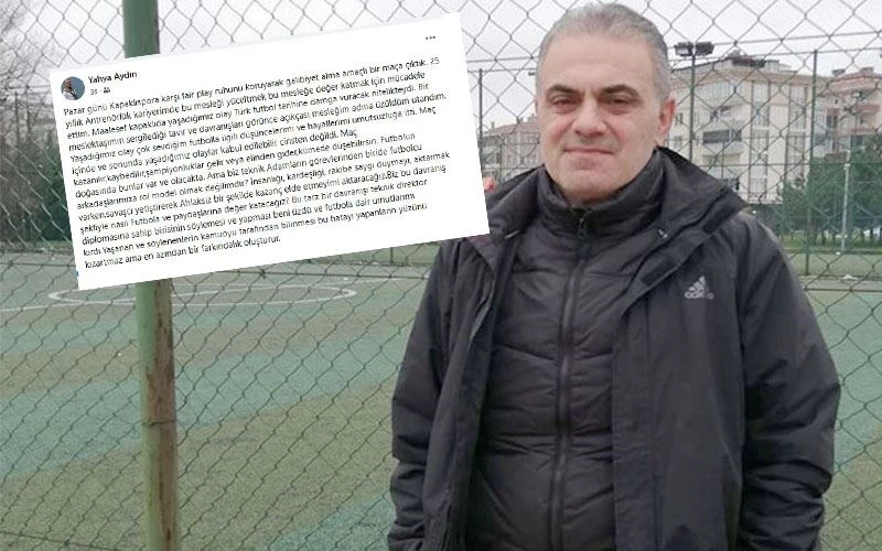 TEKNİK DİREKTÖR YAHYA AYDIN’DAN MESLEKTAŞINA SİTEM