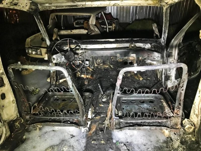 ALEV TOPUNA DÖNEN ARAÇTAN GERİYE BU GÖRÜNTÜ KALDI