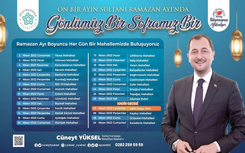 RAMAZAN AYININ BEREKETİ GÖNÜL SOFRALARI İLE YAYILACAK
