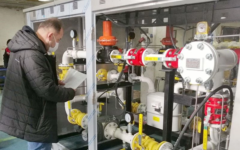 ÇOSB’DE DOĞALGAZ HATTI SÜREKLİ GÖZLEM ALTINDA