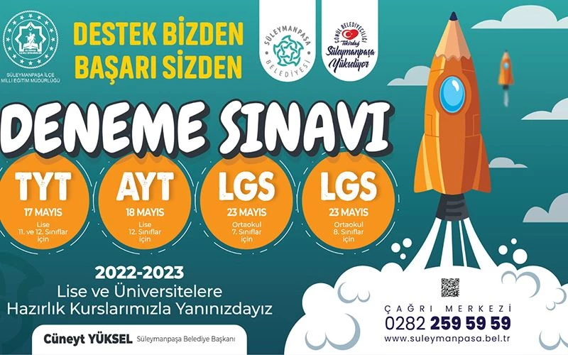 ÖĞRENCİLER ÜCRETSİZ DENEME SINAVLARI İLE GELECEĞE HAZIRLANIYOR