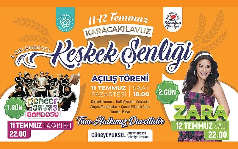 KARACAKILAVUZ MAHALLESİ KEŞKEK ŞENLİĞİNE HAZIR