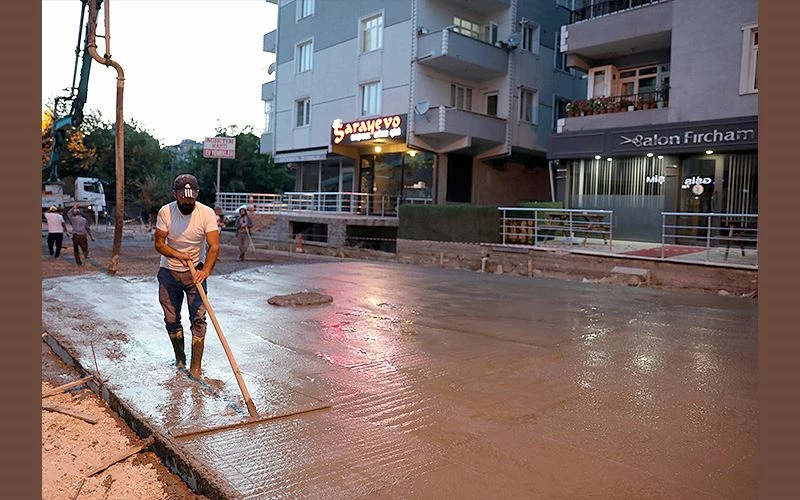 ÇERKEZKÖY BELEDİYESİ 600 METREKARE BETON YOL TAMAMLADI