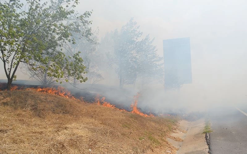 SÜRÜCÜLER YANGINDA ZOR ANLAR YAŞADI!
