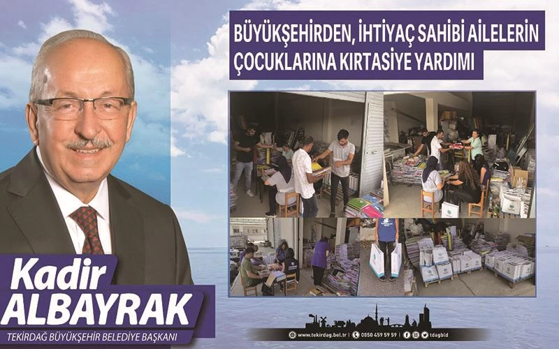 BÜYÜKŞEHİRDEN, KIRTASİYE YARDIMI
