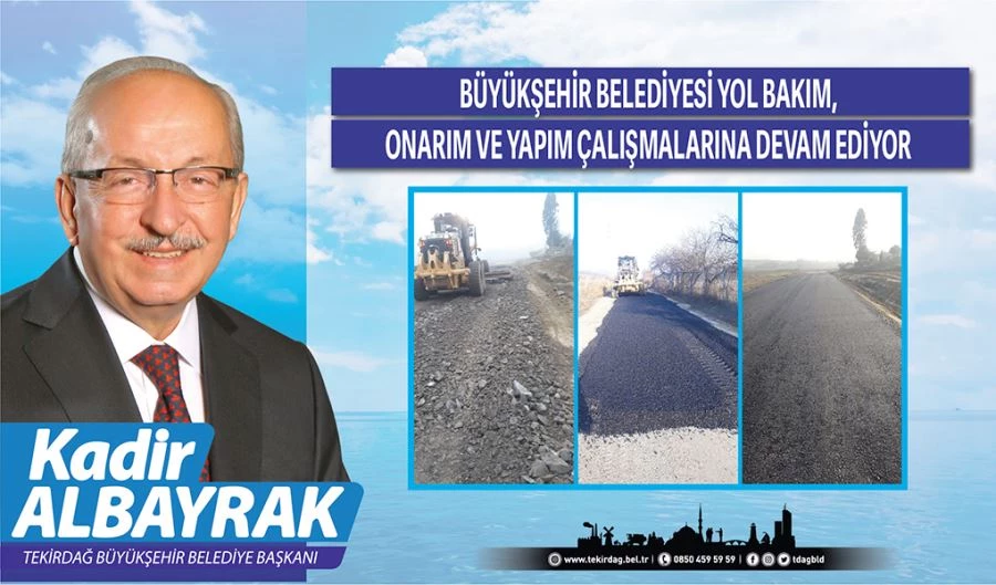 BÜYÜKŞEHİR BELEDİYESİ YOL BAKIM ONARIM VE YAPIM ÇALIŞMALARINA DEVAM EDİYOR