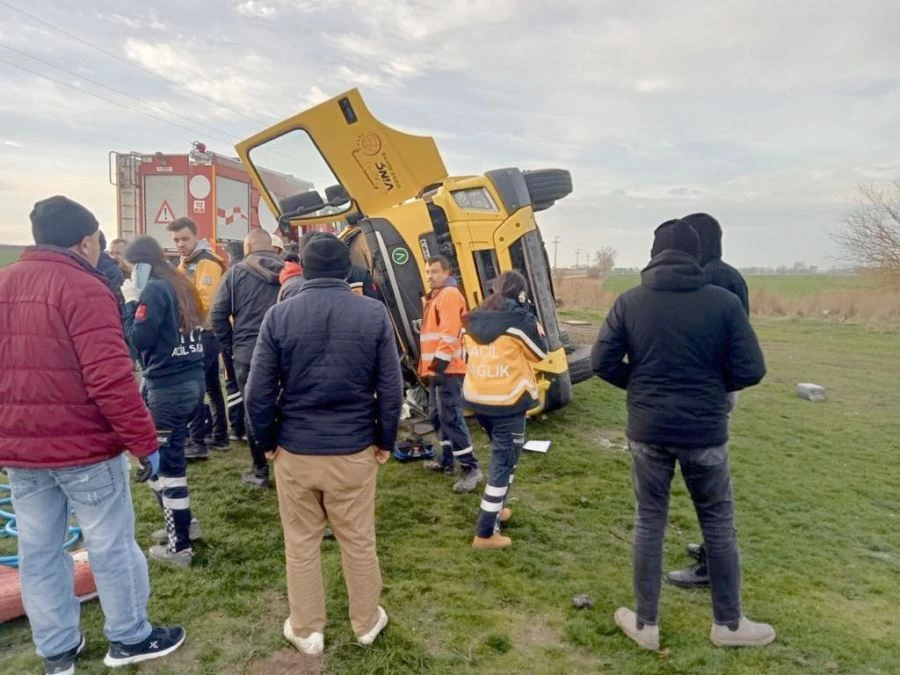 TEKİRDAĞ’DA DEVRİLEN VİNCİN SÜRÜCÜSÜ HAYATINI KAYBETTİ