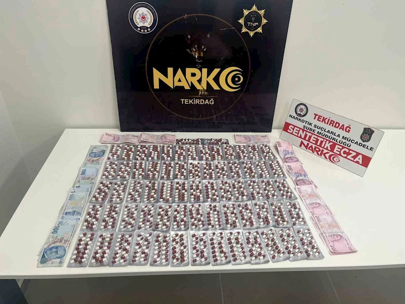 TEKİRDAĞ’DA 19 BİN ADET SENTETİK HAP ELE GEÇİRİLDİ: 3 TUTUKLAMA
