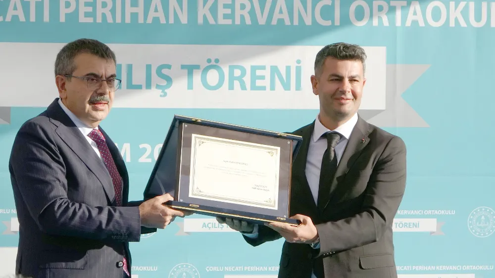 MİLLİ EĞİTİM BAKANI TEKİN, ÇORLU’DA OKUL AÇILIŞINA KATILDI