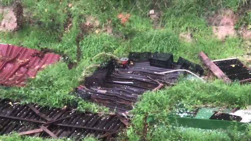 FINDIK BÜYÜKLÜĞÜNDE DOLU YAĞDI