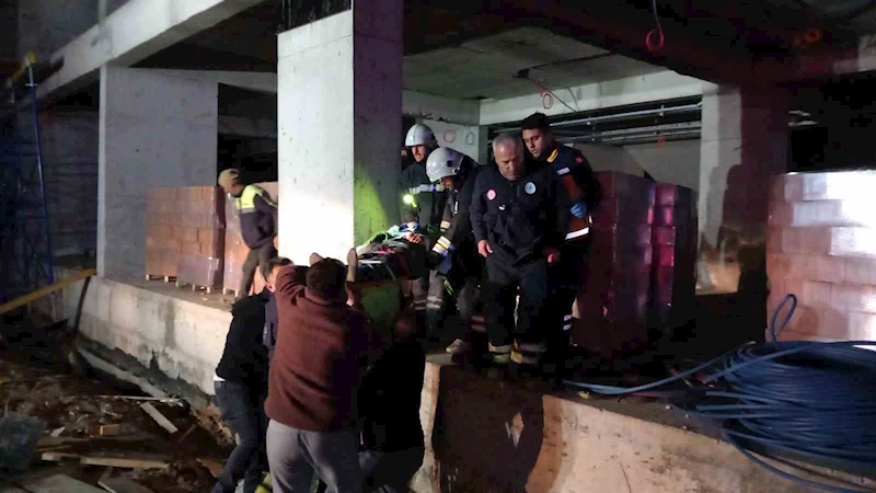 İNŞAATTAN DÜŞEN İŞÇİ YARALANDI
