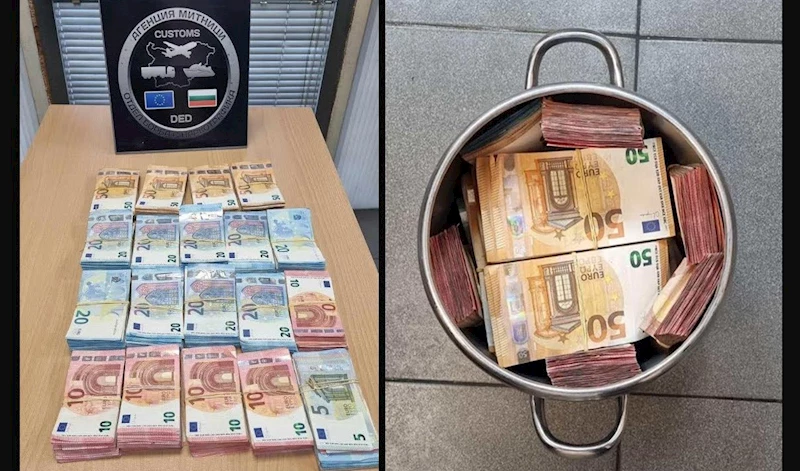 TENCEREDE BULUNAN 45 BİN EURO SINIRI GEÇEMEDİ