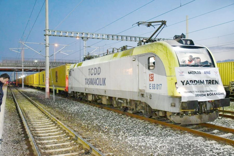 YARDIMLAR BU SEFER TRENLE GİTTİ