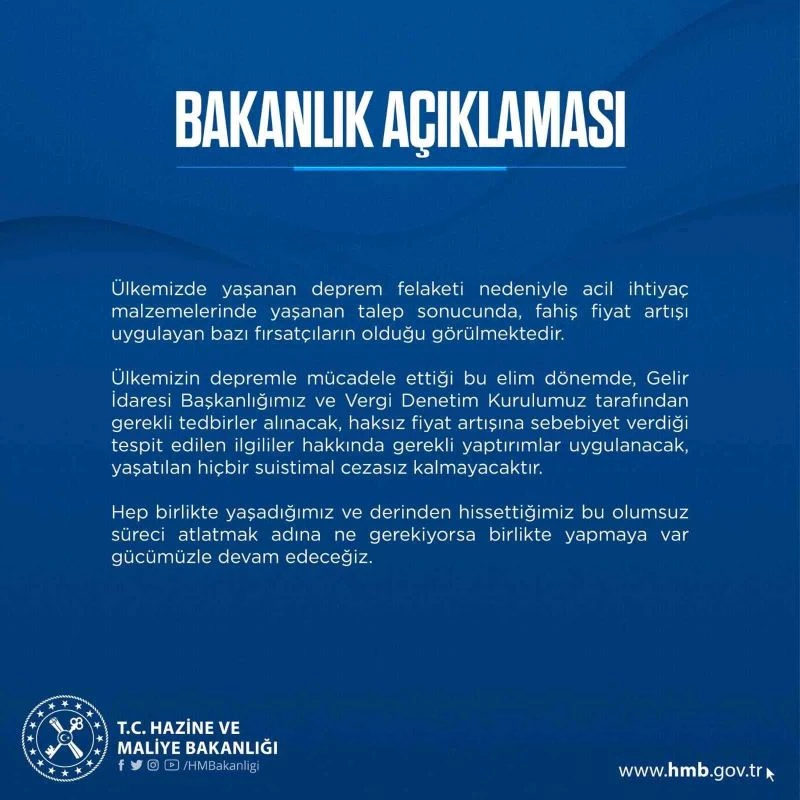 HAZİNE VE MALİYE BAKANLIĞI