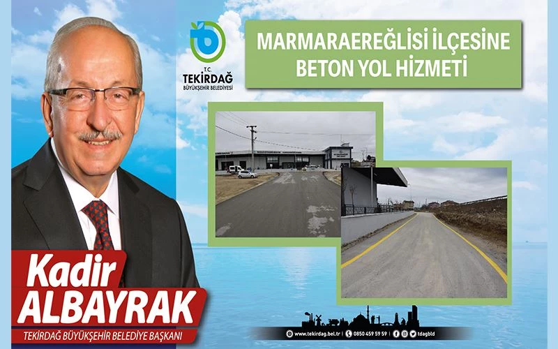 MARMARAEREĞLİSİ’NDE BETON YOL ÇALIŞMALARI TAMAMLANDI