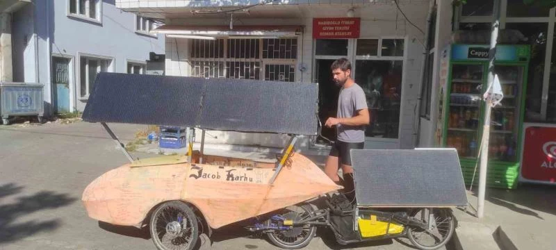 GÜNEŞ ENERJİLİ ARACIYLA FRANSA’DAN TÜRKİYE’YE GELDİ