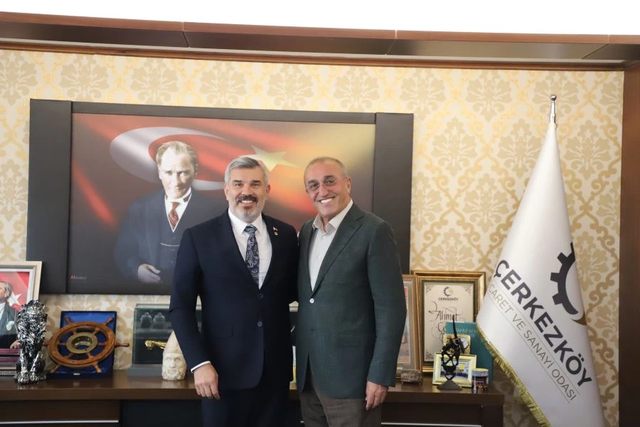 ABDURRAHİM ALBAYRAK’TAN ÇERKEZKÖY TSO’YA ZİYARET