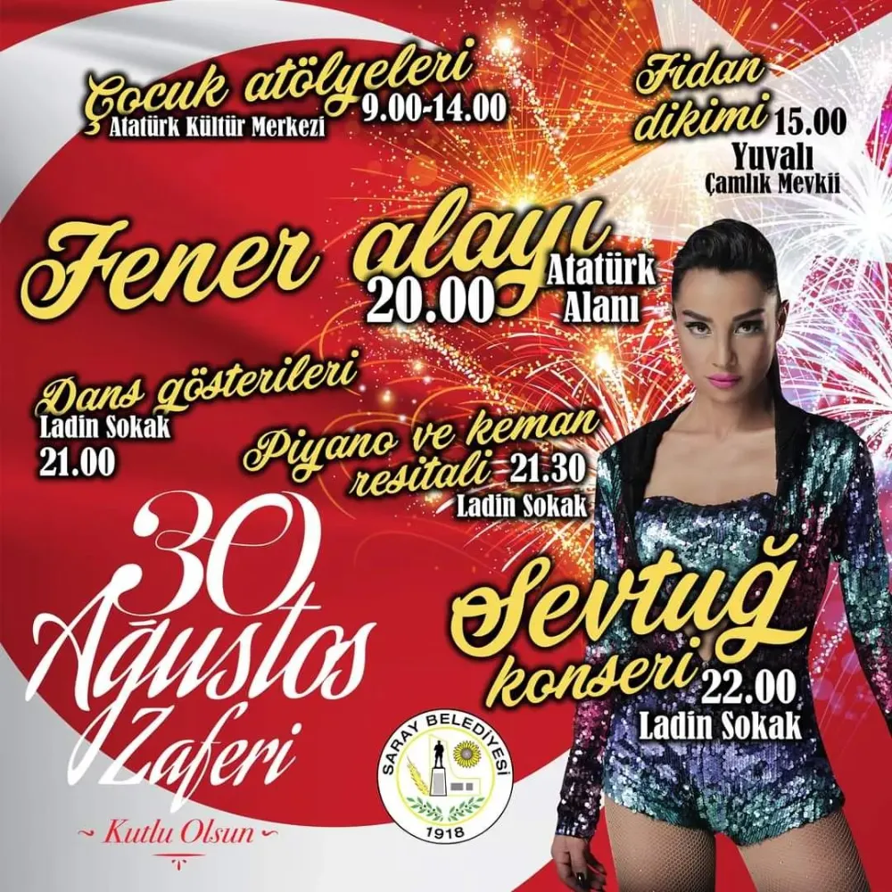 SARAY’DA BÜYÜK ZAFER’İN 101.YILI COŞKUYLA KUTLANACAK