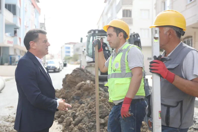 YAĞMUR SUYU HATTI YAPIM ÇALIŞMALARI DEVAM EDİYOR