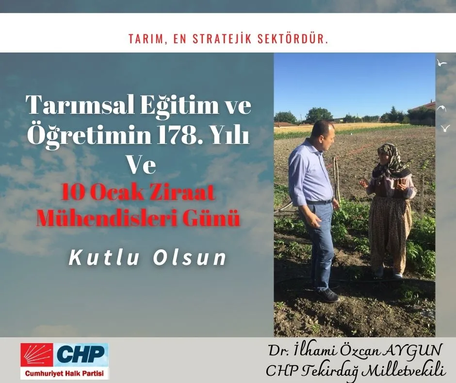  TARIMSAL EĞİTİMİN 178. YILI KUTLU OLSUN