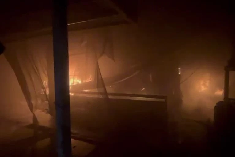 TEKİRDAĞ’DA PERDE FABRİKASINDA KORKUTAN YANGIN