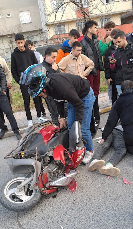 KAPAKLI’DA OTOMOBİL İLE MOTOSİKLET ÇARPIŞTI: 1 YARALI