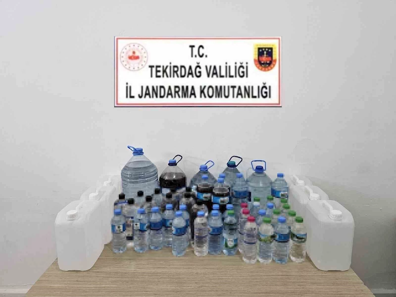 90 LİTRE SAHTE İÇKİ ELE GEÇİRİLDİ