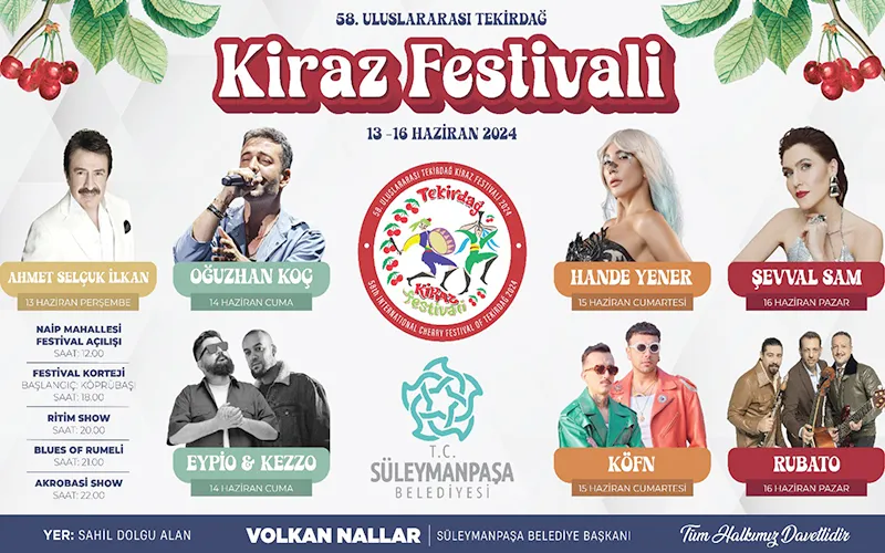 KİRAZ FESTİVALİ SANATÇILARI BELLİ OLDU