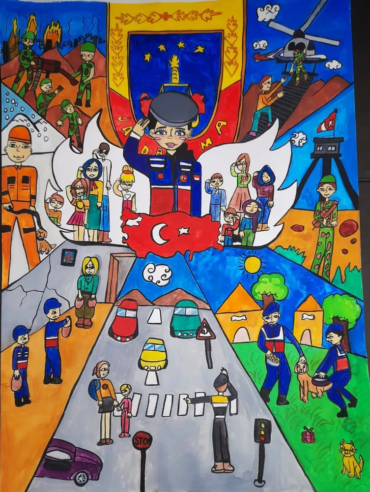 RESİM YARIŞMALARINDA BİRİNCİ VE İKİNCİ OLDULAR