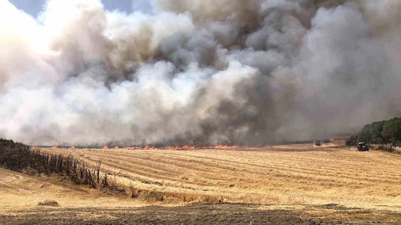 ÇORLU’DA BİN 300 DÖNÜM ANIZ ALEV ALEV YANDI