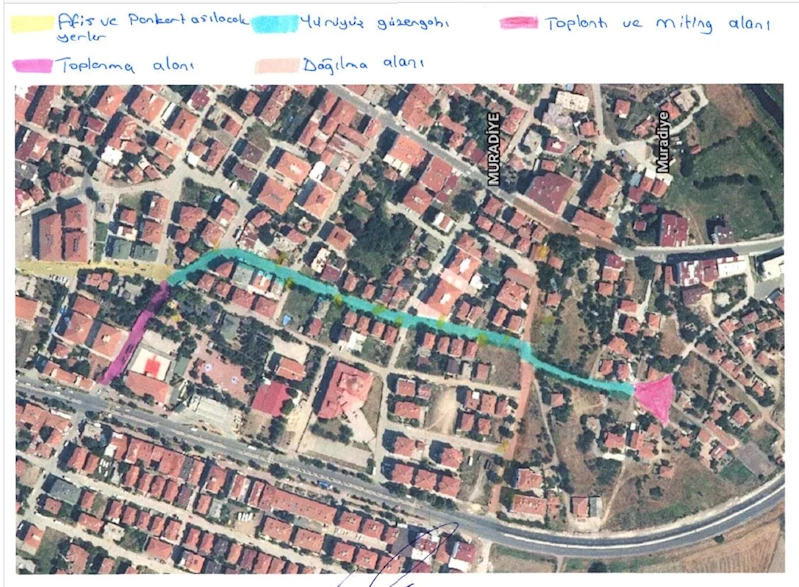 MURATLI’DA MİTİNG, TOPLANTI VE YÜRÜYÜŞ ALANLARI BELİRLENDİ