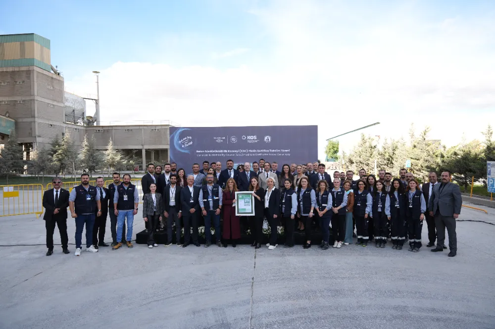 LİMAK ANKA ÇİMENTO’YA TÜRKİYE’NİN İLK “PLATİN” CSC SERTİFİKASI TAKDİM EDİLDİ