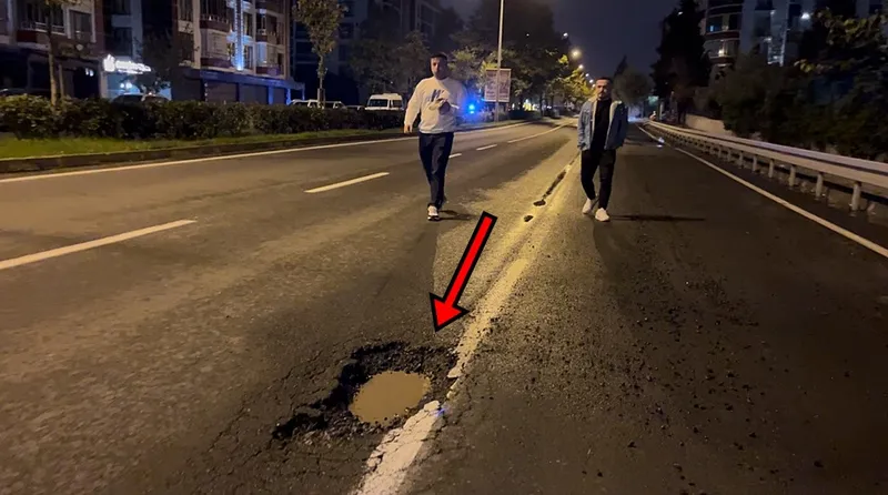 TEKİRDAĞ’DA SÜRÜCÜ ÇUKURDAN KAÇARKEN BAŞKA ÇUKURA DALDI: ÇOK KÖTÜYDÜ, ÇOK KORKTUK