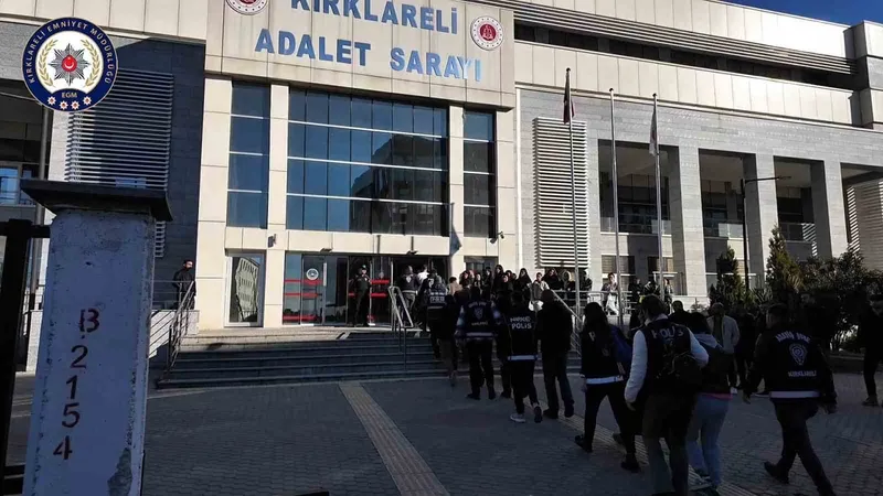 KIRKLARELİ’NDE DALTONLAR OPERASYONU: YAKALANAN 18 ŞÜPHELİDEN 4’Ü TUTUKLANDI