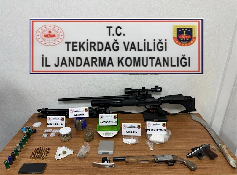 TEKİRDAĞ’DA UYUŞTURUCU VE SİLAH OPERASYONU