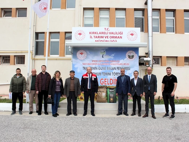 KIRKLARELİ’NDE ÜRETİCİLERE YÜZDE 50 HİBELİ TOHUM