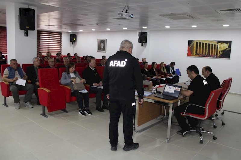 ERGENE’DE AFET MÜDAHALE PLANI TOPLANTISI GERÇEKLEŞTİRİLDİ