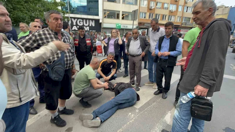 TEKİRDAĞ’DA MOTOSİKLET YAYA GEÇİDİNDE YAYAYA ÇARPTI