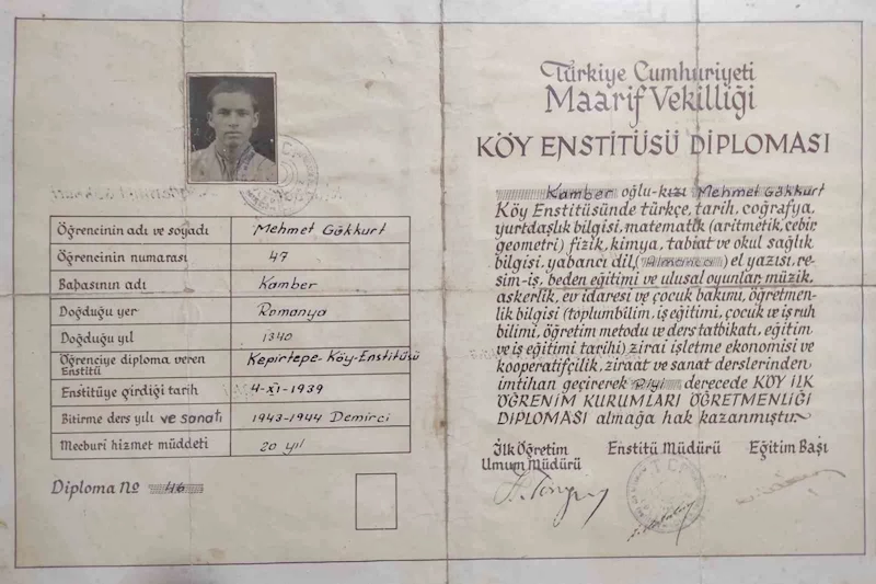 102 YAŞINDAKİ MURATLI’NIN EĞİTİM ÇINARINA VEDA