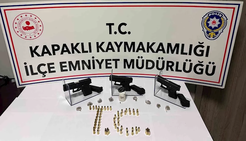 TEKİRDAĞ’DA RUHSATSIZ TABANCA ELE GEÇİRİLDİ